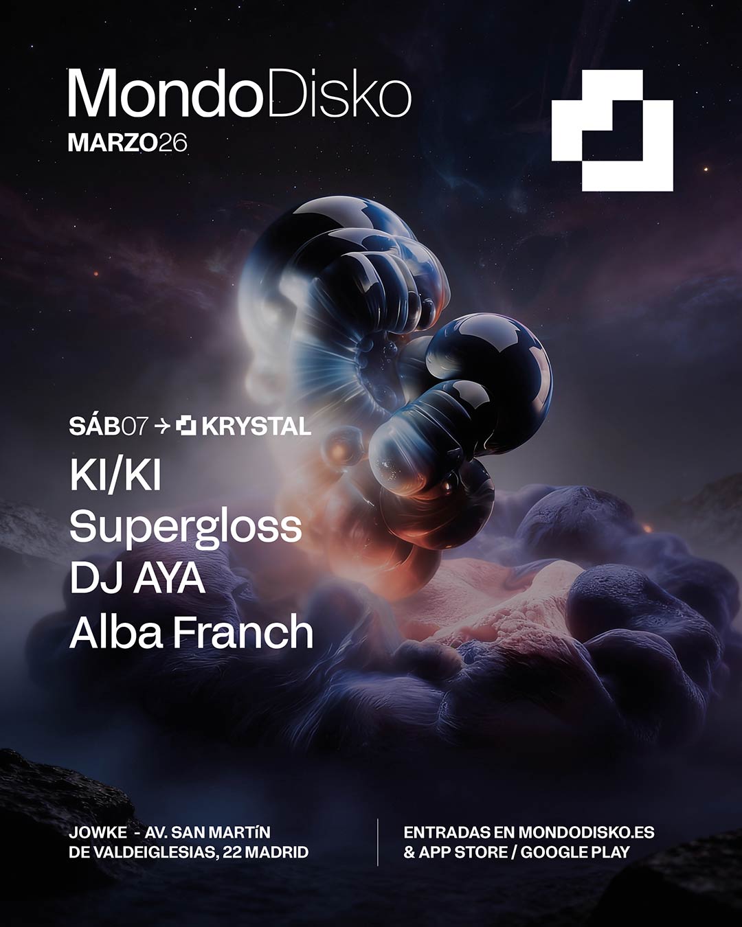 MONDO KRYSTAL: KI/KI / SUPERGLOSS / DJ AYA / ALBA FRANCH 